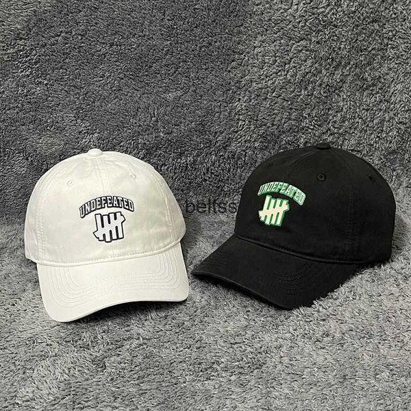 undefeated five bar baseball cap soft rubber cap, Blue;gray